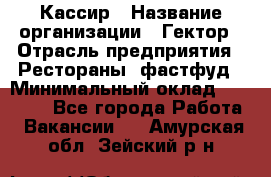 Кассир › Название организации ­ Гектор › Отрасль предприятия ­ Рестораны, фастфуд › Минимальный оклад ­ 13 000 - Все города Работа » Вакансии   . Амурская обл.,Зейский р-н